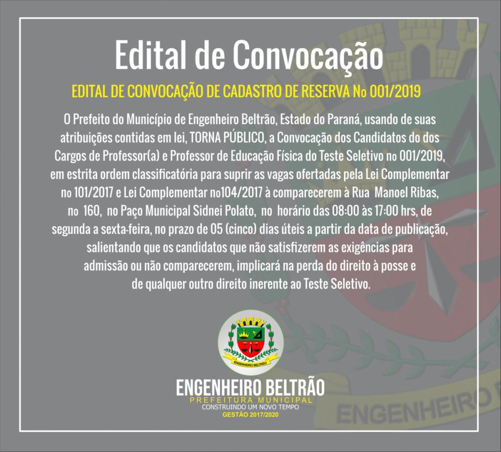 Prefeitura divulga lista de convocados em teste seletivo